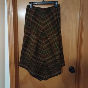 Ralph Lauren plaid wool Tartan Apron Skirt
